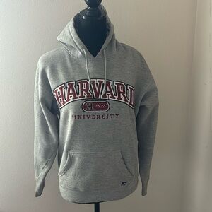 HARVARD gray hoodie sweatshirt from‎ J. America embroidered lettering Sz XS